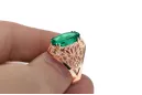 Ring Vintage Jewlery Emerald Original Vintage 14K Rose Gold vrc074r